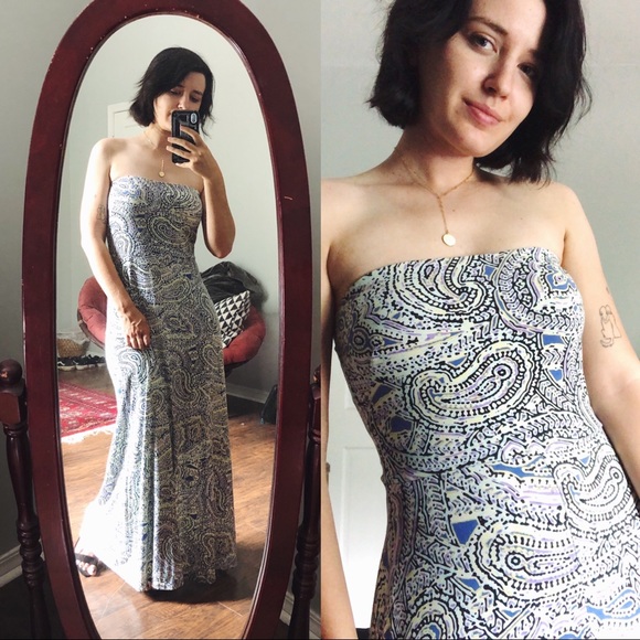 The Limited Dresses & Skirts - The Limited • paisley maxi dress strapless knit